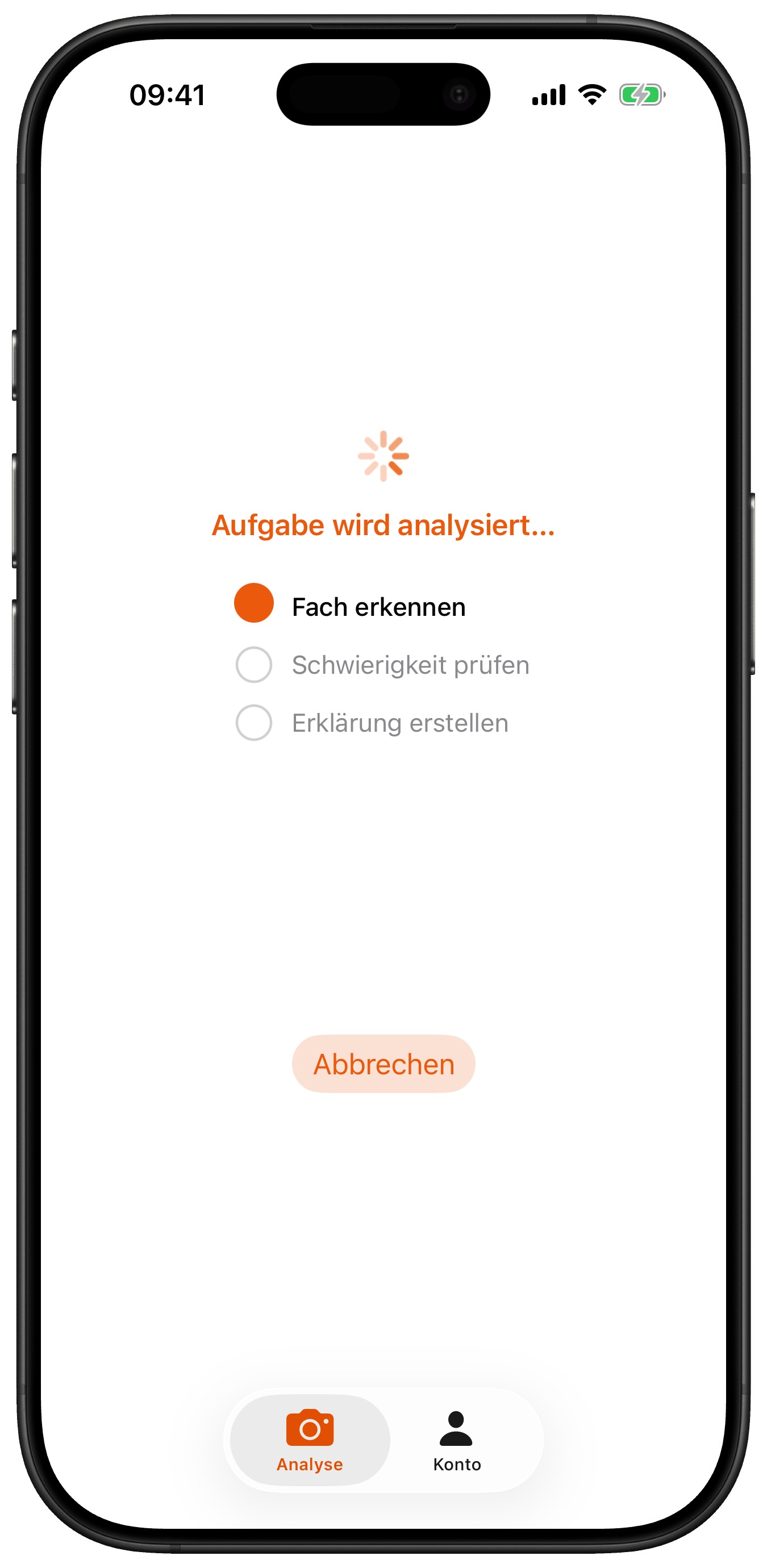 Auxilio analysiert die Aufgabe
